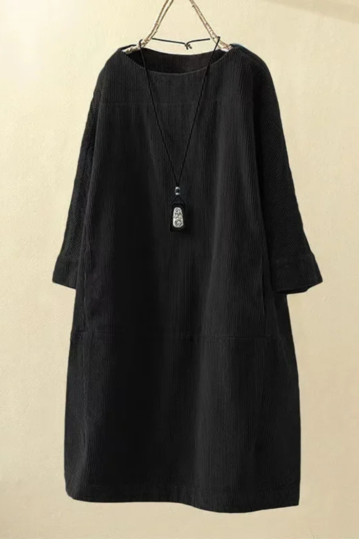Relaxed Fit Midi Dress for Women | Andrea Black