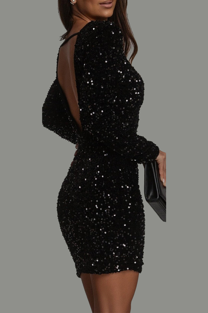 Glitter Mini Cocktail Dress for Women | Lunara