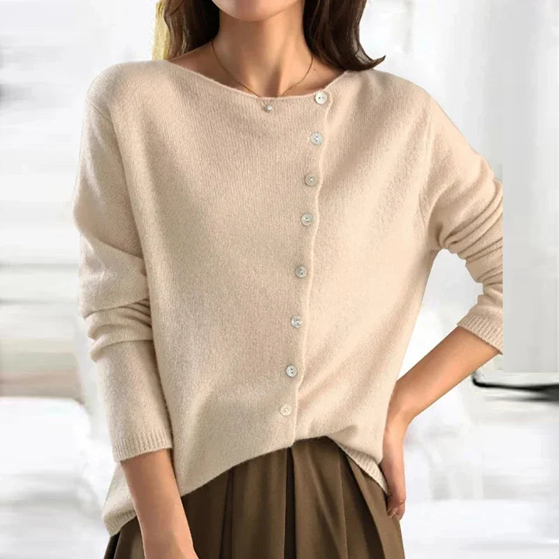 Cashmere Sweater Elegant Design for Women | Lunelle Cream