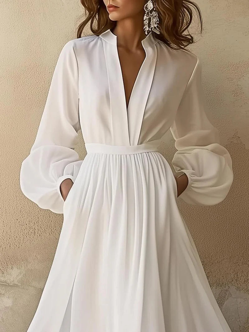 Lura | Long Sleeve Wedding Guest Maxi Dress