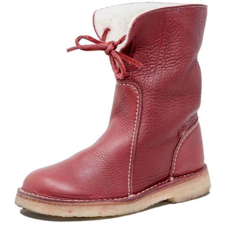 Waterproof Boots with Wool Lining for Women | Lyla Red