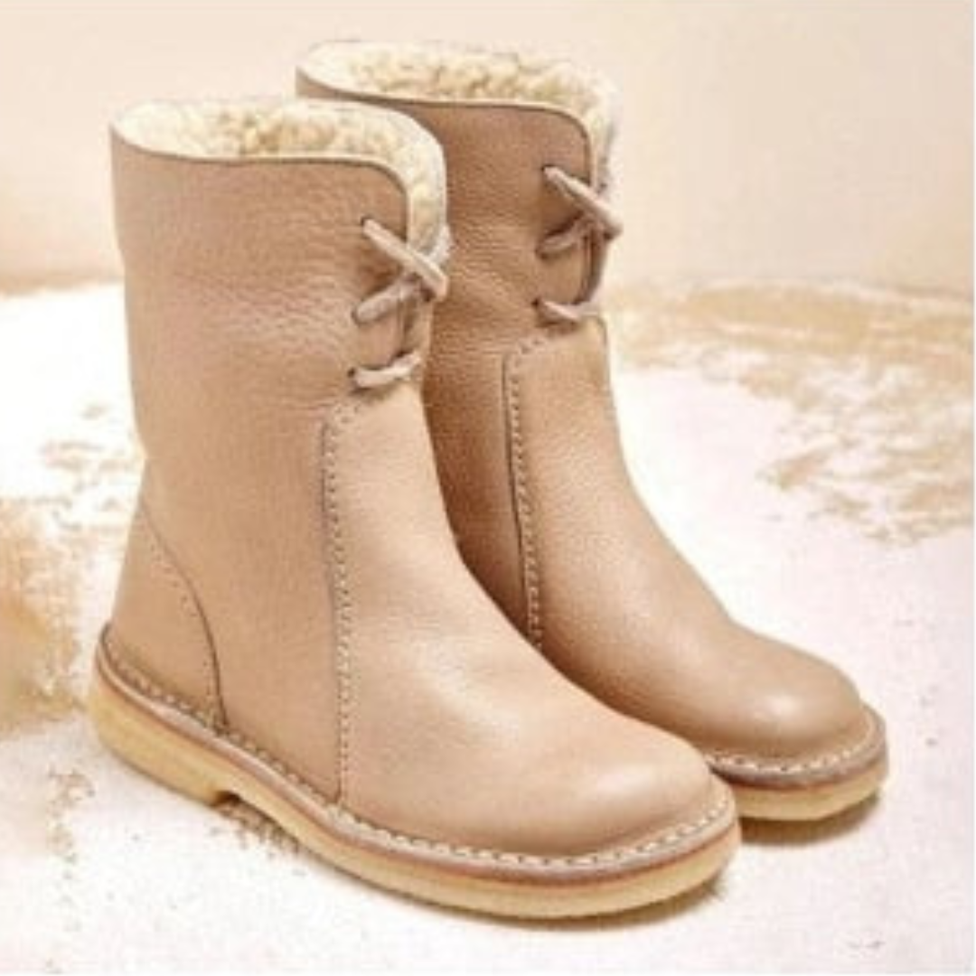 Waterproof Boots with Wool Lining for Women | Lyla Cream