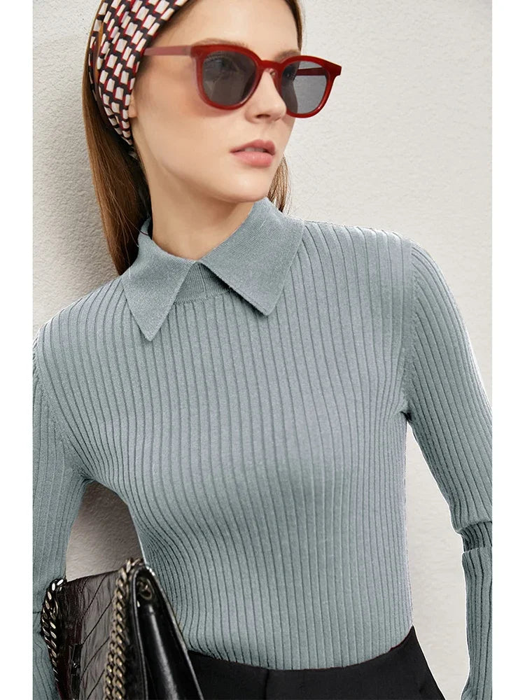 Long Sleeve Polo Tailored Fit for Women | Marceline