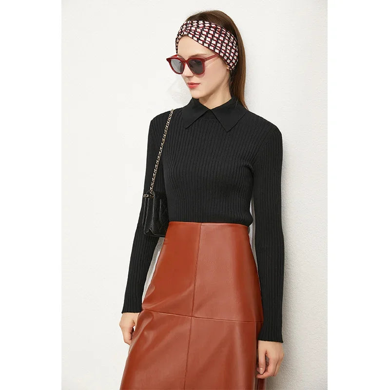 Long Sleeve Polo Tailored Fit for Women | Marceline