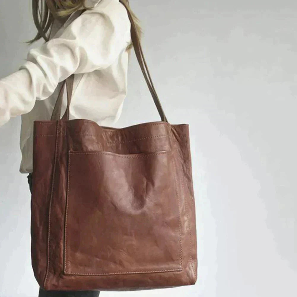 Leather Tote Bag Chic Design for Women | Maribel