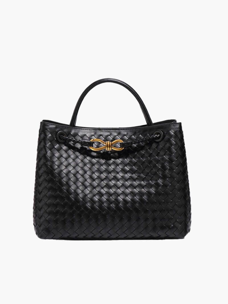 Maribel – Woven Everyday Handbag Black Big