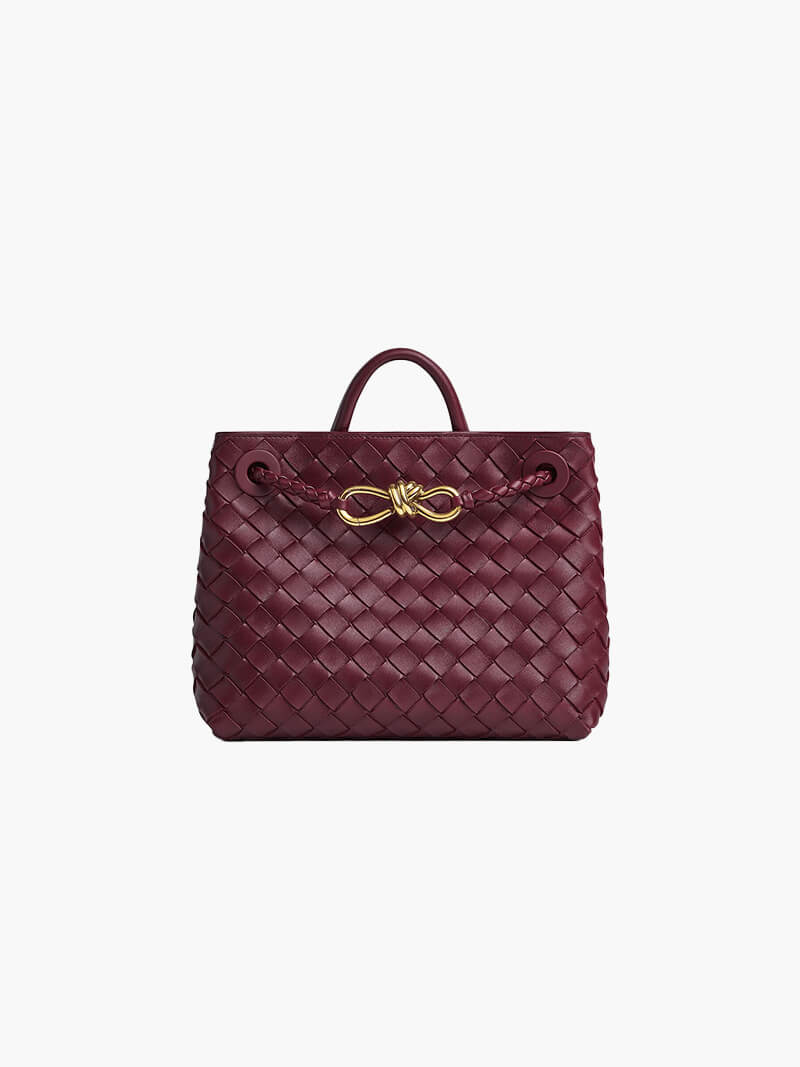 Maribel – Woven Everyday Handbag Burgundy Small