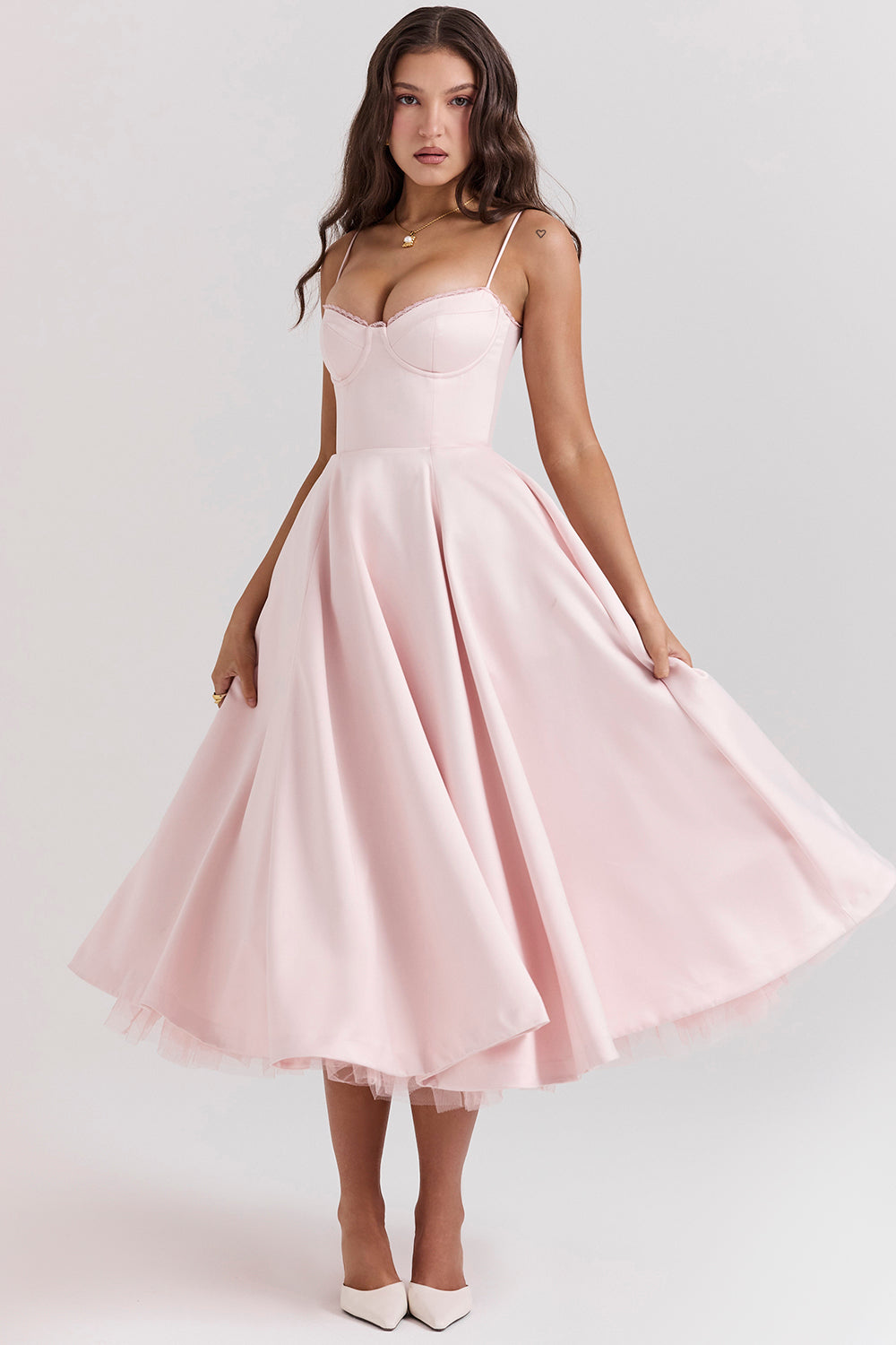 Midi Dress Elegant Fit for Women | Melina Pink