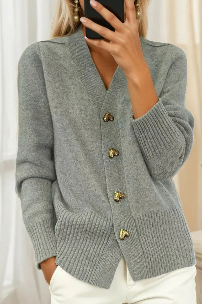 Knit Cardigan Relaxed Fit for Women | Melina Gray