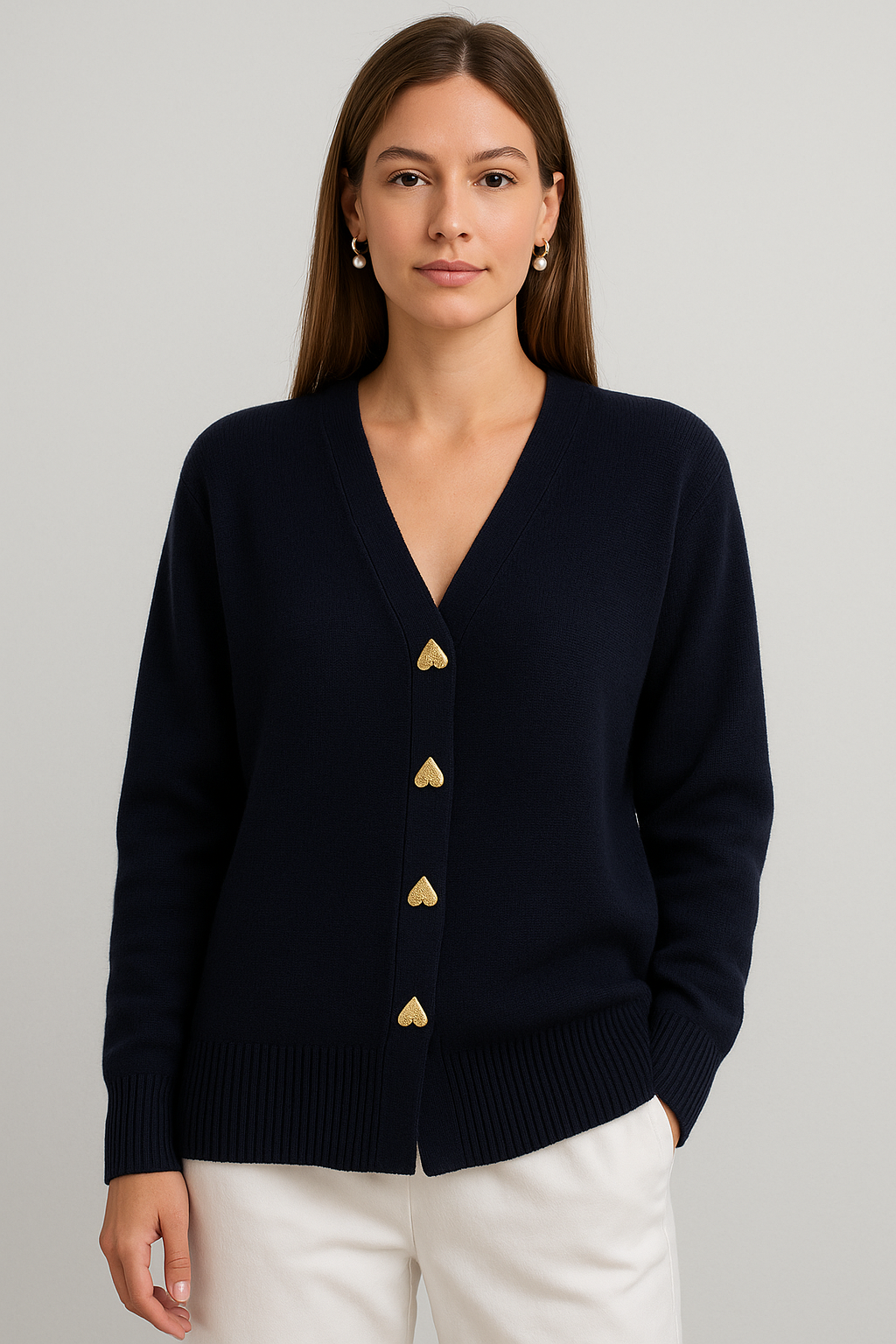 Knit Cardigan Relaxed Fit for Women | Melina Black