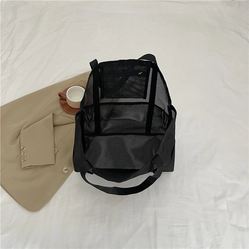 Mesh Beach Bag Versatile Design For Women | Lirena