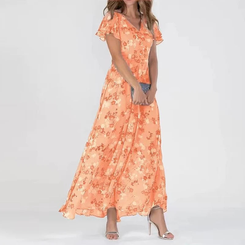 Midi Dress for Women | Ophelia Orange