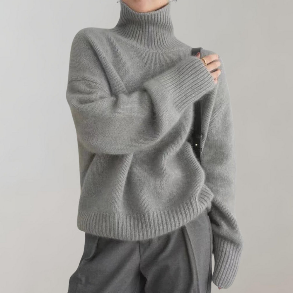 Oversized Turtleneck Sweater Casual Fit for Women | Mireille Gray