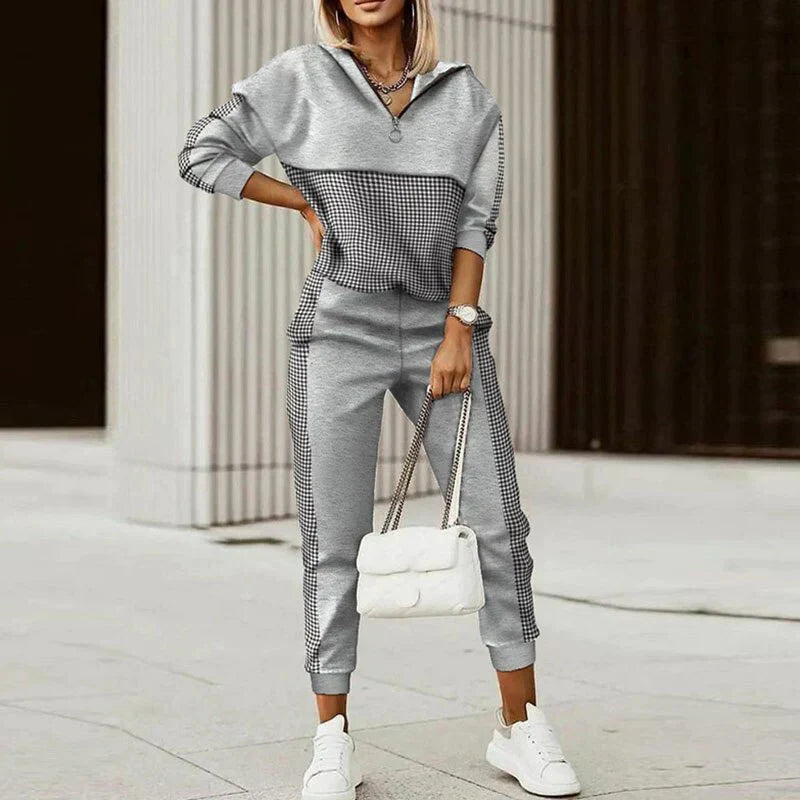 Nimble | Relaxed Fit Zip Tracksuit Set Grey