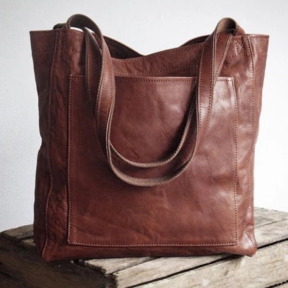 Noelle – Elegant Vegan Leather Handbag Coffee PM