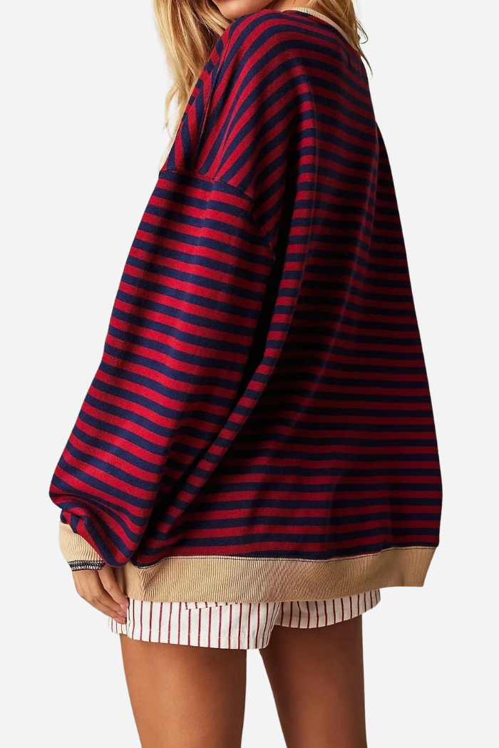 Oversized Striped Jumper Relaxed Fit for Women | Odessa