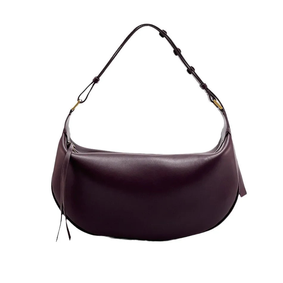 Crescent Shoulder Bag Trendy Design for Women | Orlena Red One-Size