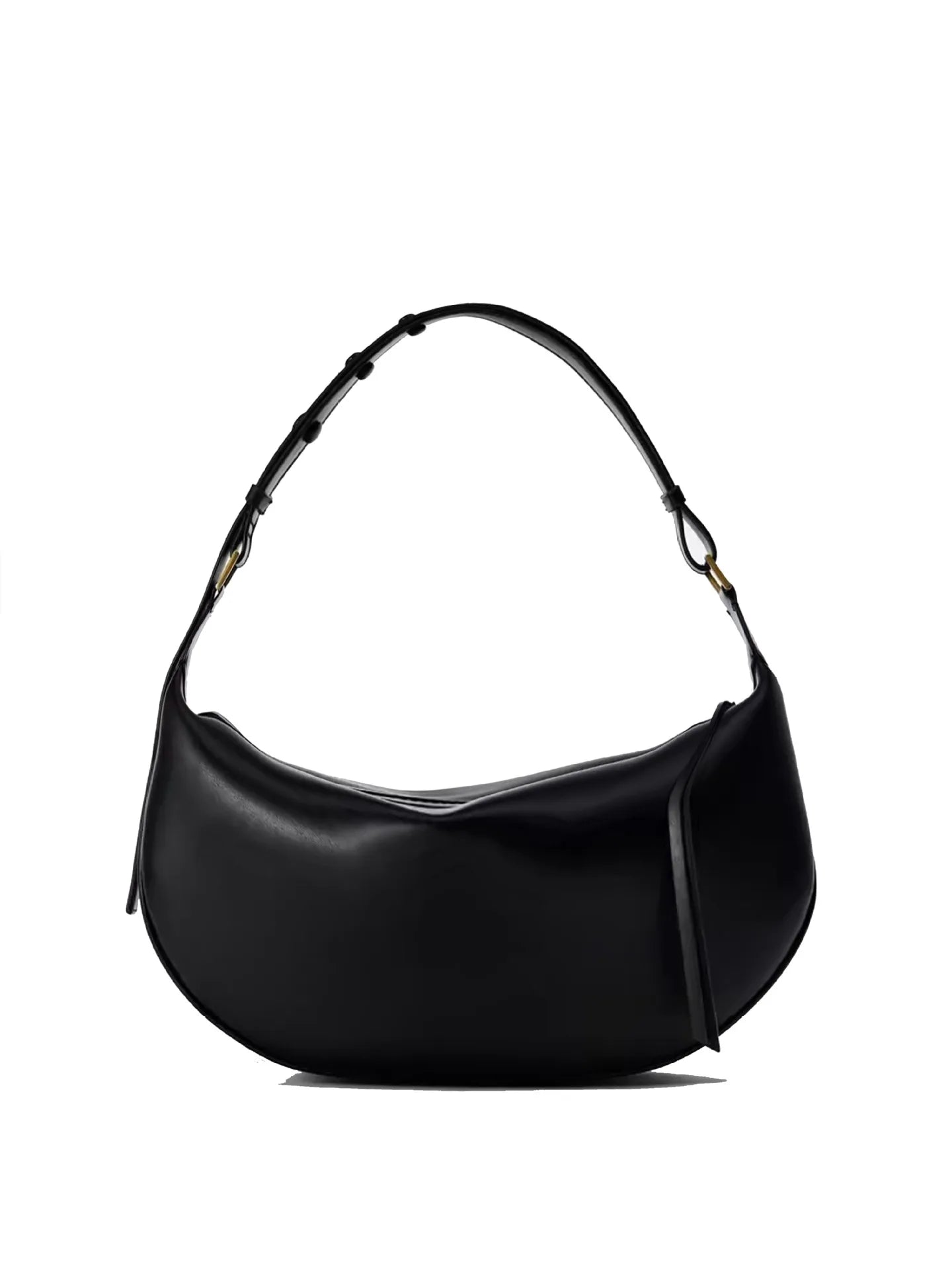 Crescent Shoulder Bag Trendy Design for Women | Orlena Black One-Size