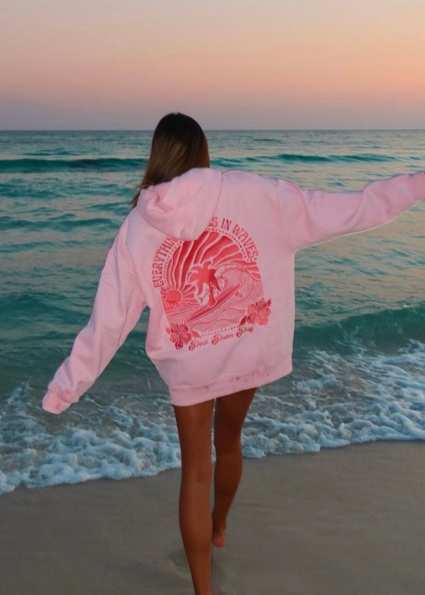 Oversized Waves Hoodie for Women | Palm