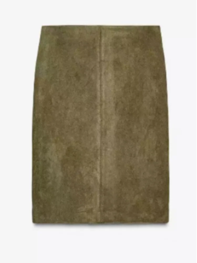 Oversized Faux Suede Bomber Jacket for Women | Amanda green skirt
