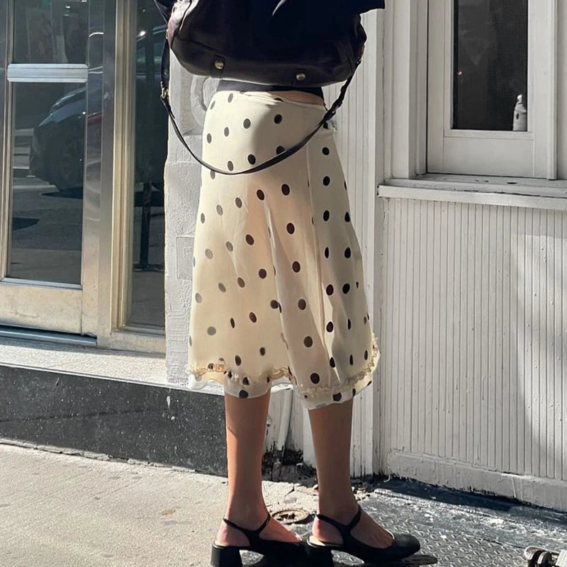 Polka Dot Midi Skirts for Women | Jeny