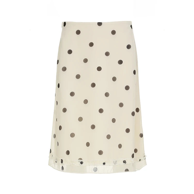 Polka Dot Midi Skirts for Women | Jeny White