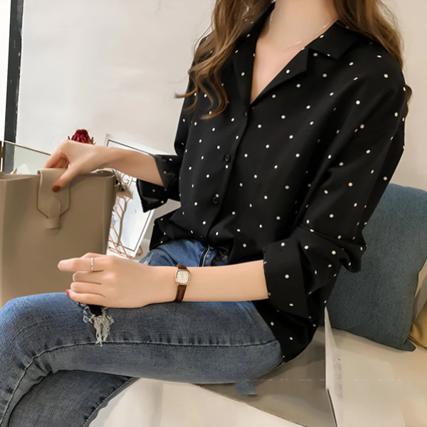Polka Dot Blouse Shirt For Women | Liora