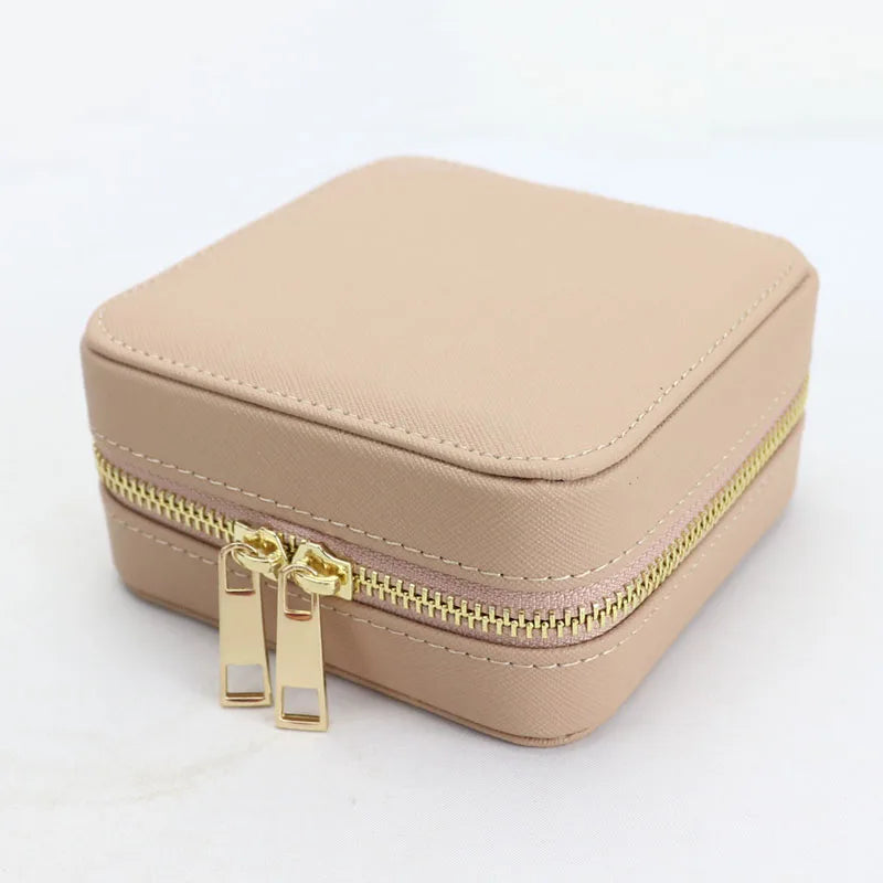 Portable Leather Travel Jewelry Box for Women | Amora Nude