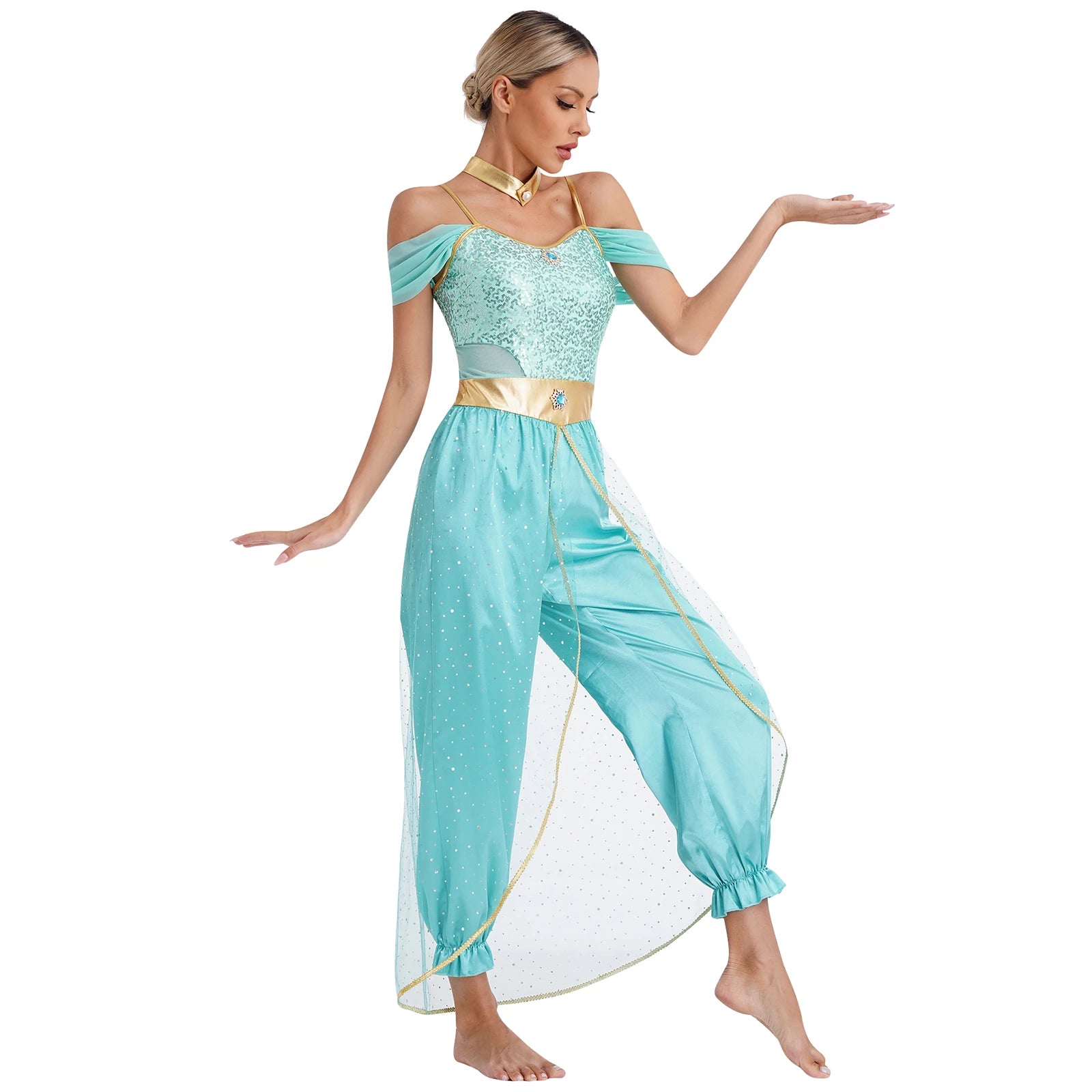 Princess Jasmine Inspired Party Costume Set for Women | Alira