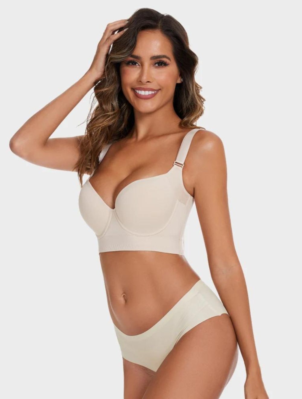 Push-Up Longline Bra with Underwire Support for Women | Sofia