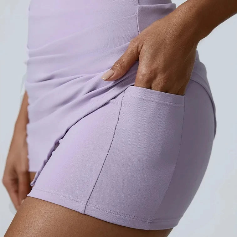 Quick-Drying Tennis Skirt with Built-in Shorts for Women | Shuvee