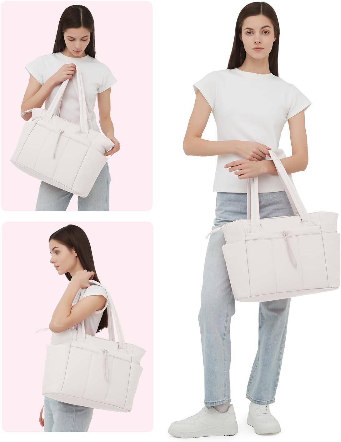 Quilted Water-Resistant Quilted Nylon Tote Bag for Women | Arlene