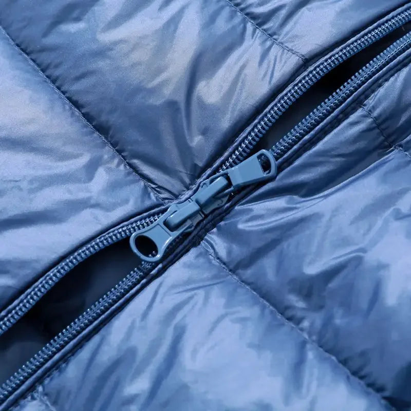 Long Hooded Puffer Jacket Lightweight Design for Women | Rebecca