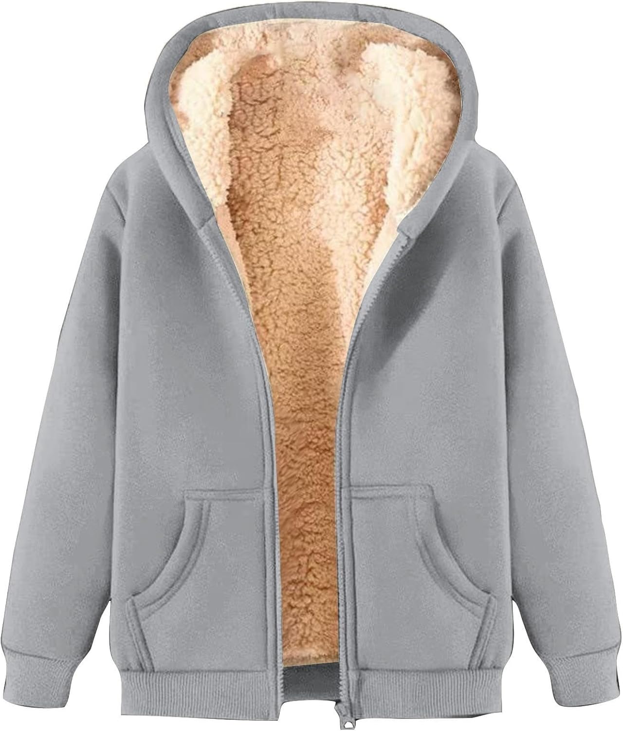 Fleece Zip Hoodie Warm Style for Women | Remi Gray