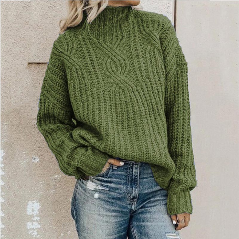 Turtleneck Sweater Elegant Fit for Women | Renata Green