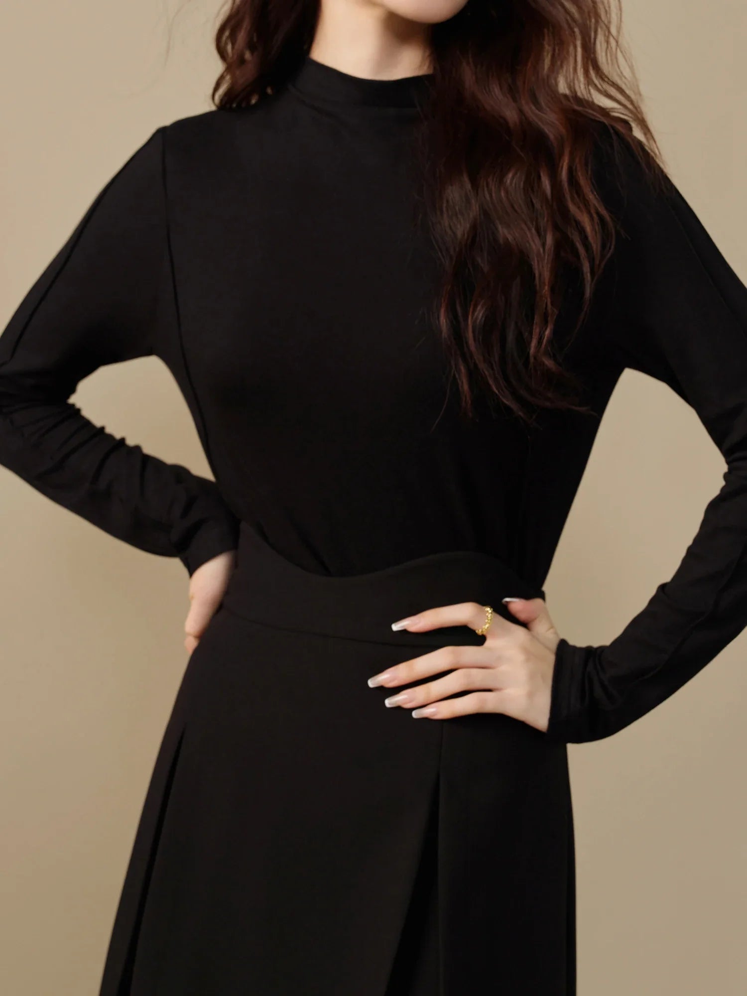 Wool Mock Neck Pullover for Women | Renata