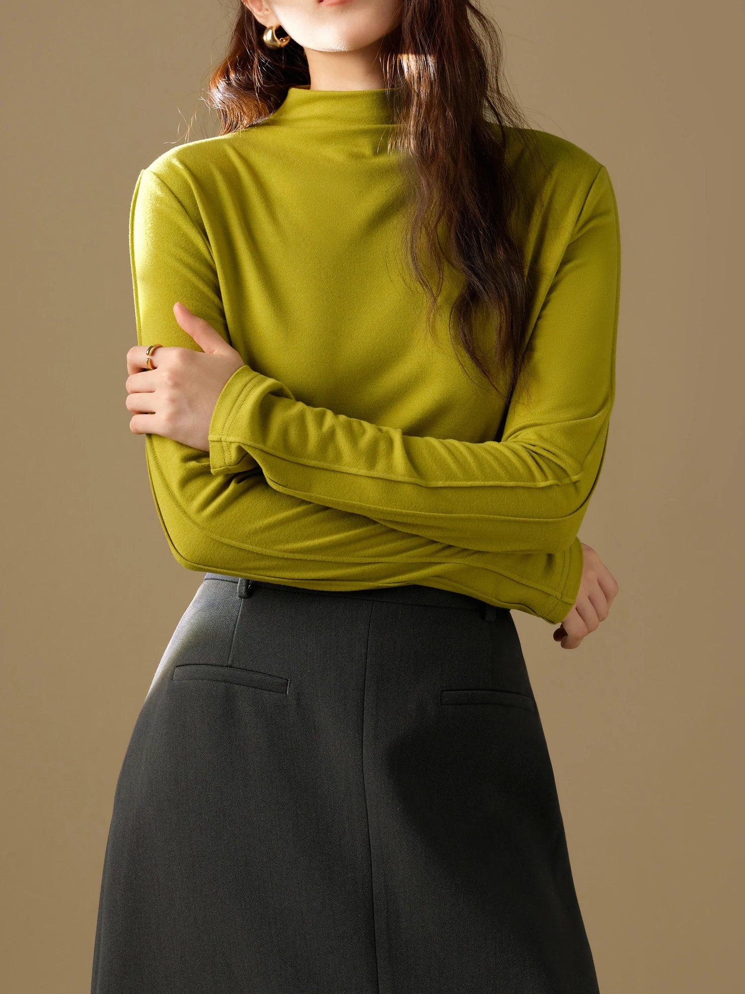 Wool Mock Neck Pullover for Women | Renata