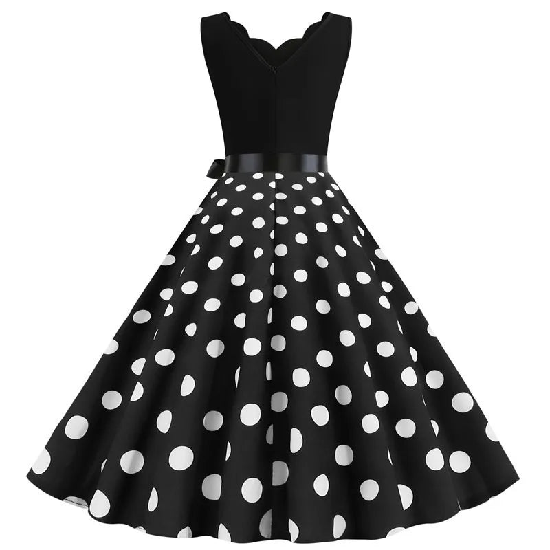Retro Polka Dot Dress For Women | Lorianne