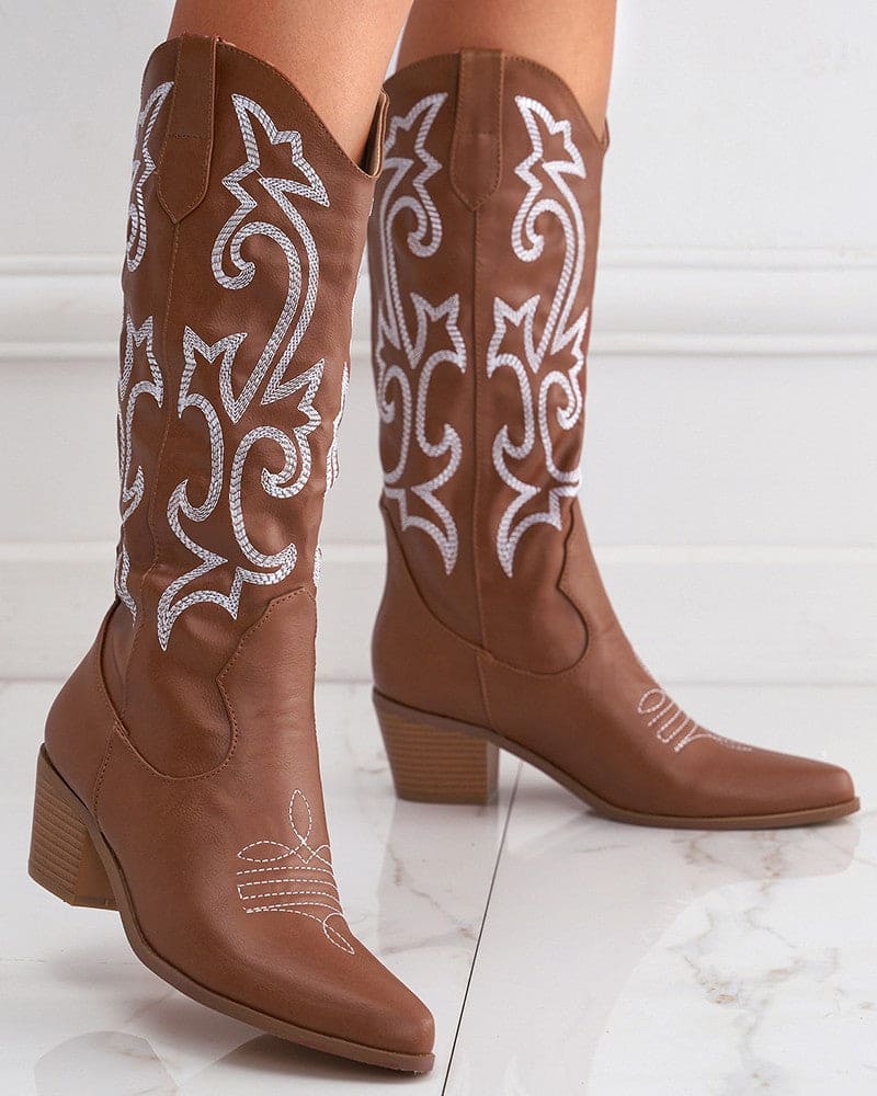 Rowena - Western Embroidered Boots