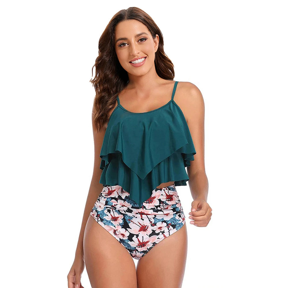 Ruffled Tankini Swimwear For Women | Maralyn Green