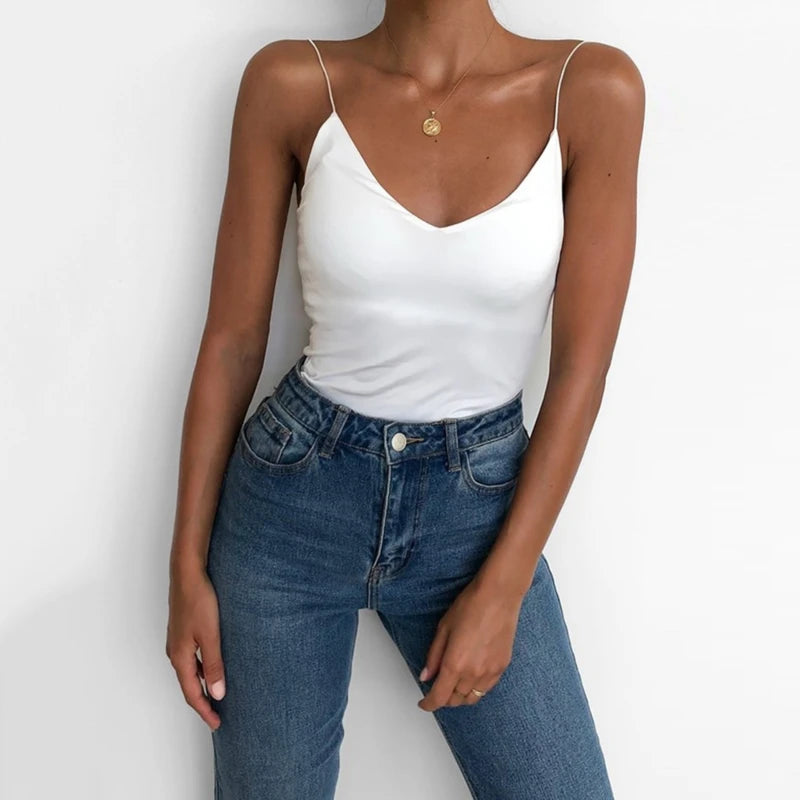 Satin Slim Sleeveless Camisole for Women | Vantora