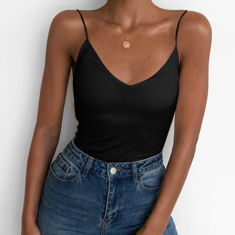 Satin Slim Sleeveless Camisole for Women | Vantora