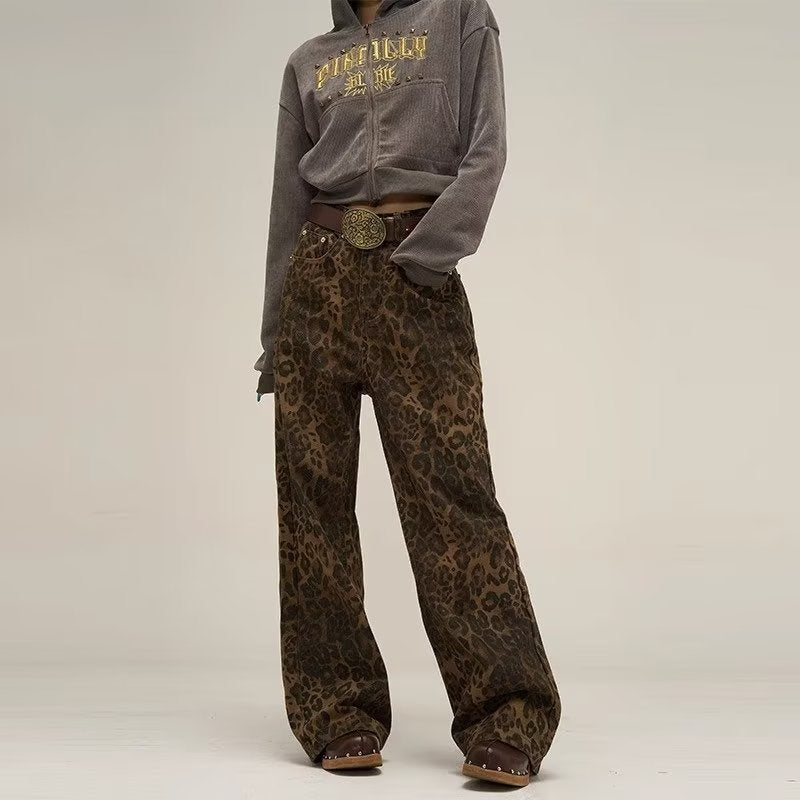 Leopard Print Slim Fit Jeans for Women | Savina