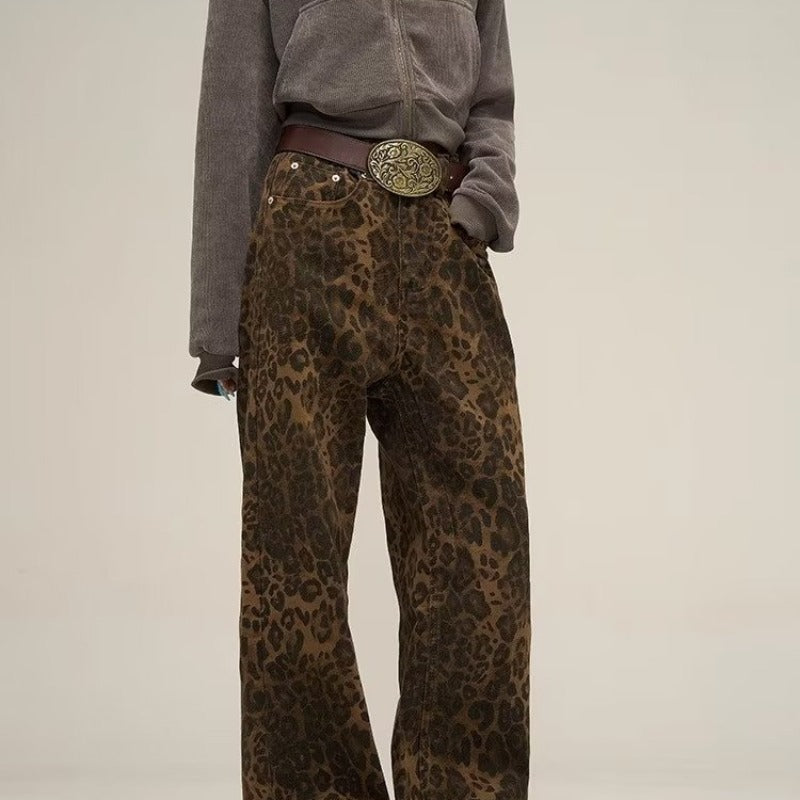 Leopard Print Slim Fit Jeans for Women | Savina