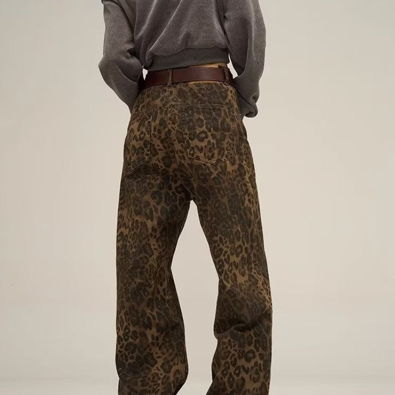 Leopard Print Slim Fit Jeans for Women | Savina