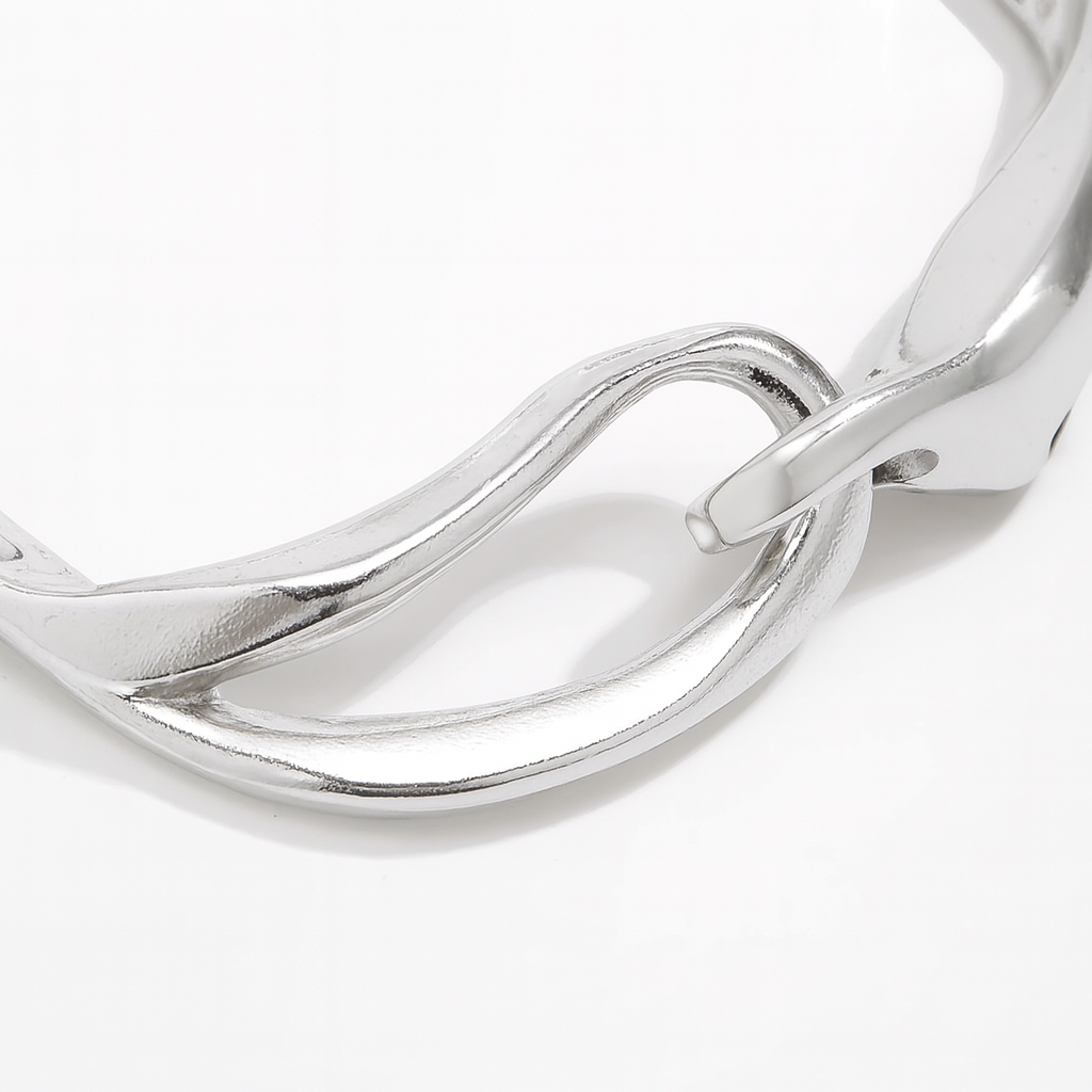 Sculptural Metal Link Choker Necklace for Women | Arianna