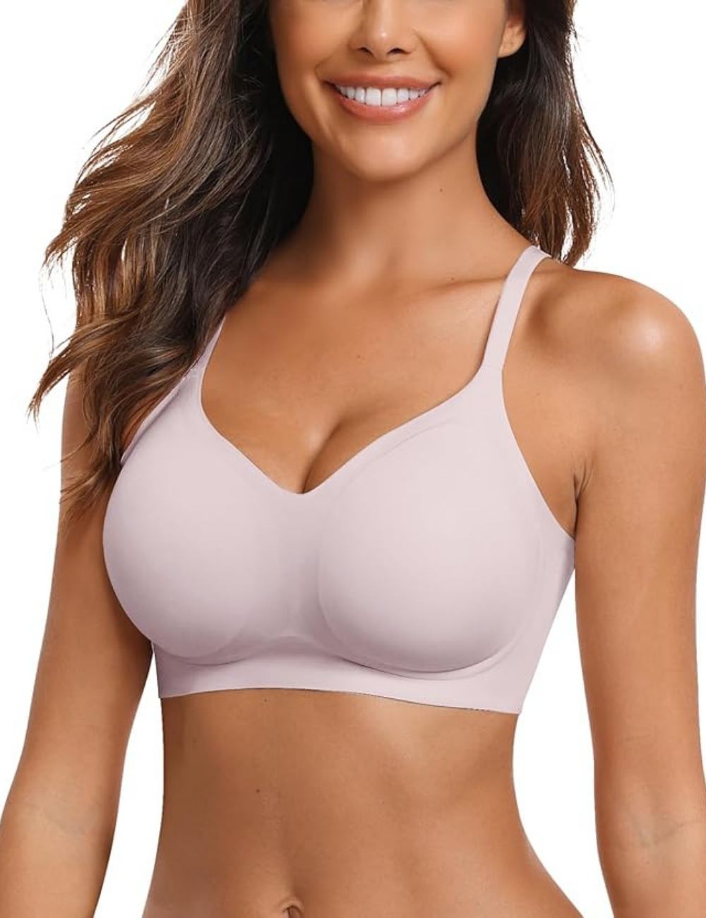 Seamless Wireless Lift Bra for Women | Aria Light Pink