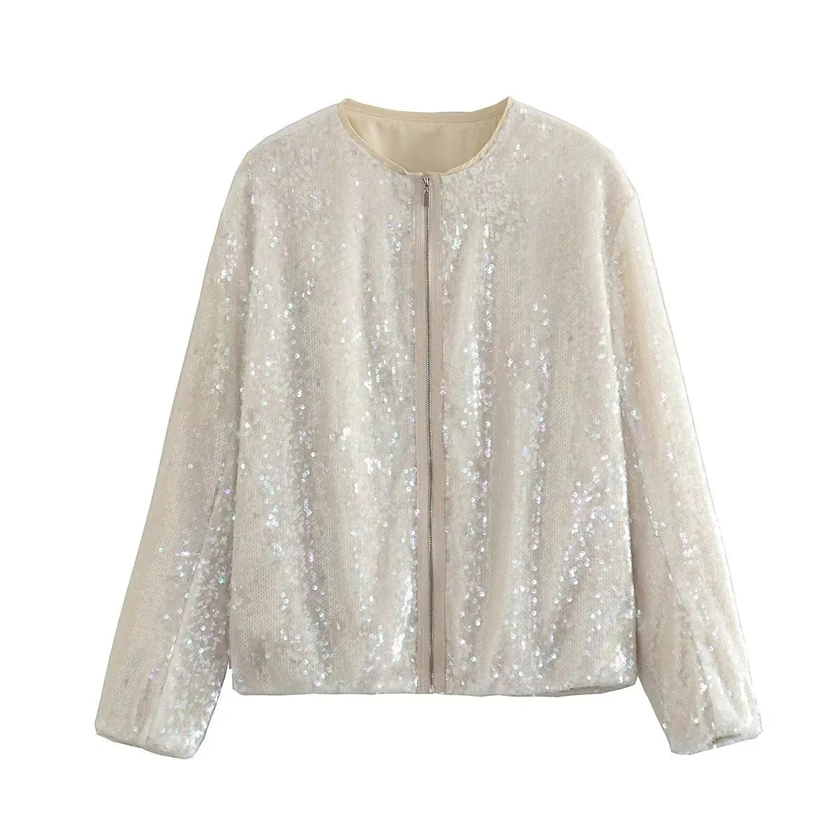 Sequin Zip-Up Bomber Jacket for Women | Julienne