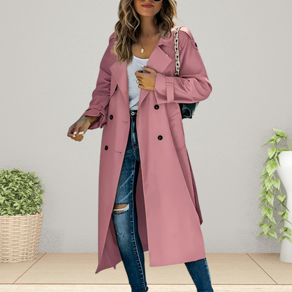 Ladies Trench Coat | Seraphina Pink