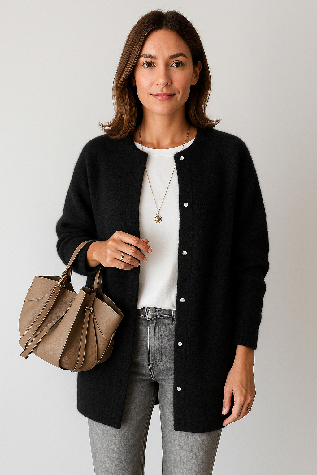 Lightweight Open-Front Cardigan for Women | Seraphine Black One Size